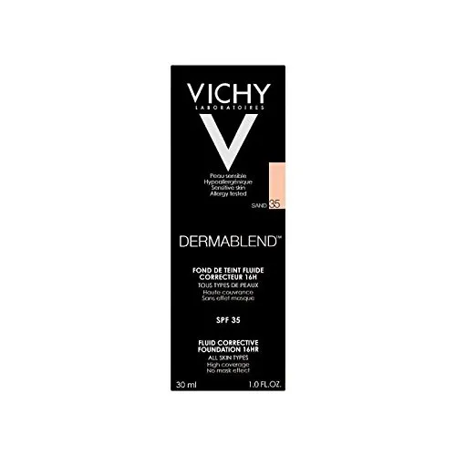 Vichy Dermablend Correttiva Fondotinta Fluido 30Ml Sabbia 35 (Confezione da 4)