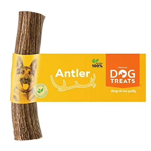 100% Naturale Corna di Cervo per Cani Masticare Ecologico Giocattolo Osso, Taglia Large