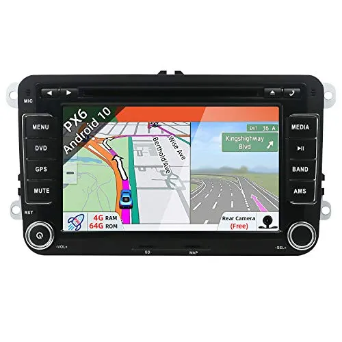 JOYX Android 10 Autoradio Compatibile con VW Skoda POLO PASSAT B6 CC TIGUAN GOLF 5 Fabia - 4G/64G - GPS 2 Din - GRATUITI Telecamera & Canbus - 7” -Supporto DAB WLAN BT5.0 HDMI 4K-Video Volant Carplay