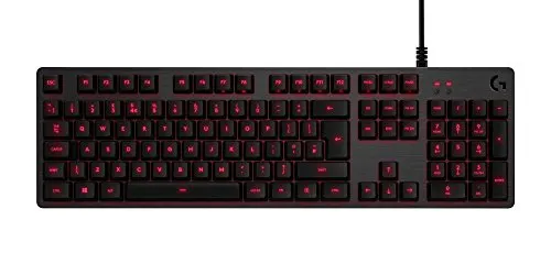 Logitech G413 Tastiera Gaming Meccanica, Tasti Retroilluminati, Switch Meccanici Romer-G ‎Tactile, Telaio Lega Alluminio, Funzioni Personalizzate, Passthrough USB, Layout Portoghese ‎QWERTY, Carbone