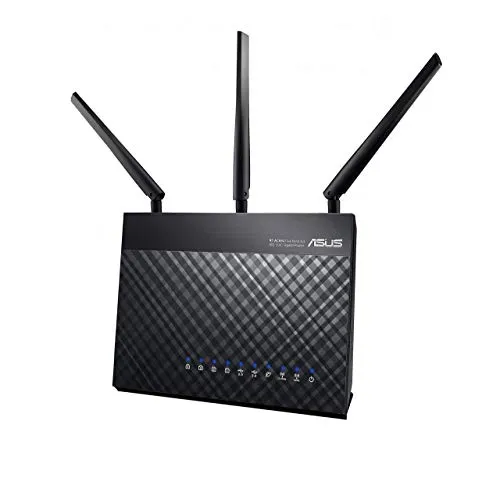 ASUS RT-AC68U - Router Gaming Wi-Fi Gigabit Dual Band AC1900, AiMesh per Sistema Wifi Mesh, Sicurezza della Rete AiProtection con Trend Micro, QoS Adattivo e Parental Control, Nero