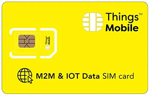 SIM Card senza scadenza e senza costi fissi Things Mobile per IoT e M2M - GSM/2G/3G/4G - multi-operatore - copertura globale – tariffe competitive – con 10 € di credito incluso