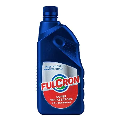 Fulcron Super Sgrassatore Concentrato 1 l, spray per tutte le superfici igienizzante, per ogni tipo di sporco, pulizia profonda professionale universale, profumato
