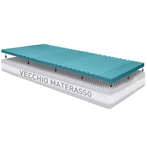 DORMIDEA Sibilla Aloe - Topper in Memory - Fodera Elasticizzata con Zip - Misure 170X195 H4,5