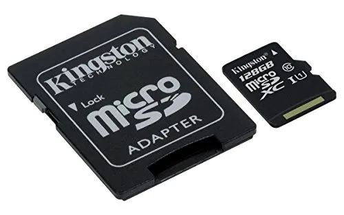 Kingston SDCS/128GB Canvas Select MicroSD, Velocità UHS-I di Classe 10, fino a 80 MB/s in Lettura, con Adattatore SD