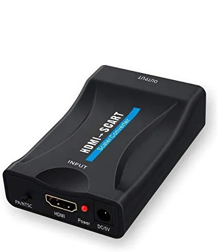 GANA Adattatore da HDMI a SCART HDMI to Scart Convertitore 1080P HDMI a Scart Adattatore 60 Hz HD per PS3 Sky Dvd Blu-Ray