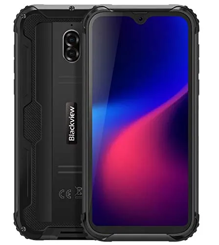 Blackview BV5900 Rugged Smartphone (2019), La"Capsula Spaziale" Design, Cellulare HD + Android 9.0 da 5,7 Pollici, IP68 Impermeabile, Modalità Fotocamera Subacquea, 3GB + 32GB, NFC, 5580mAh Nero