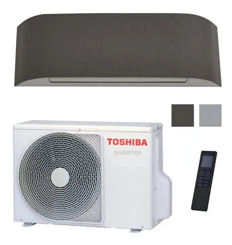 Climatizzatore Condizionatore Monosplit Hybrid Toshiba Haori Light/Dark Gray 9000/10000 Btu Inverter R-32 Wi-Fi A+++/A+++