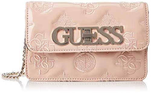 Guess Guess Chic Mini Crossbody Flap Borsa a Tracolla da Donna, Nude, Taglia Unica