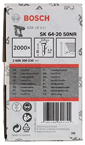 Clavos Inox SK64-20: 50mm: 2.000uds