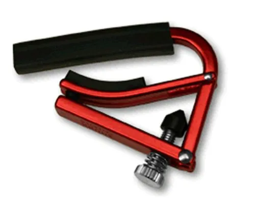 Shubb Capos L1RED - Capotasto per chitarra, in acciaio, misura standard, colore: Rosso