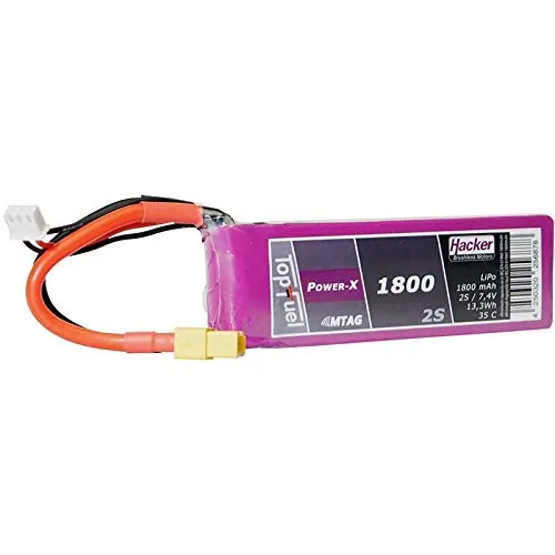 91800261 Hacker Batteria ricaricabile LiPo 7.4 V 1800 mAh Numero di celle: 2 35 C Softcase XT60