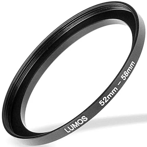 LUMOS anello adattatore step up 52-58 mm | adattatore filtro fotografico 52mm a 58mm | in metallo