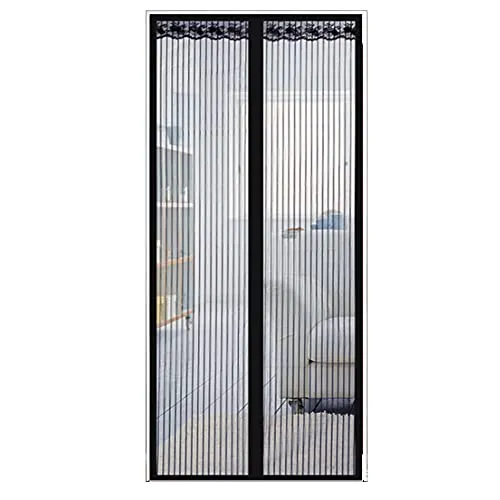 Zanzariera Magnetica 95x225cm, Zanzariere Magnetiche Per Porte finestre su Misura Nero, Chiusura Automatica, 2021 Nuovo