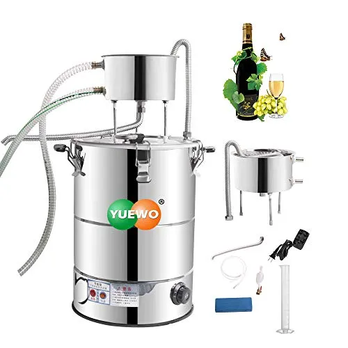 YUEWO 58L/15.3Gal Distillatore oli essenziali,Alambicco distillatore,Alambicco oil essenziali per whisky,acqua