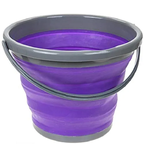 Summit Secchio in Silicone per Campeggio, Unisex Adulto, Viola/Grigio, Taglia Unica