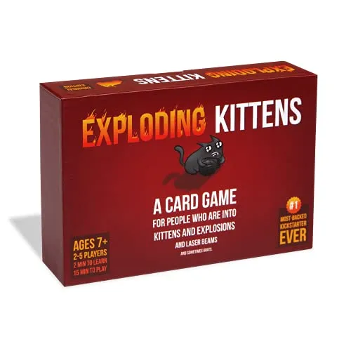 Exploding Kittens- Barbie Gioco, Colore One Colour, Taglia Unica, EKG-ORG1-1 - Lingua Inglese