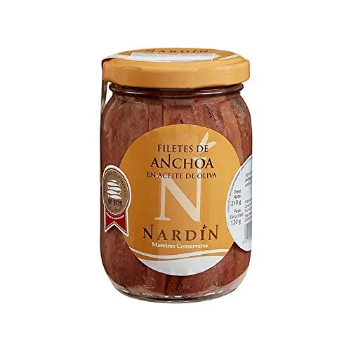 Filetti di acciughe in olio di oliva 210g Nardin