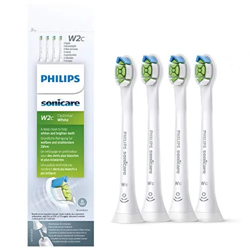 Philips Sonicare - Testine di ricambio originali Optimal White, rimuove fino a 2 volte lo scolorimento, chip RFID, colore: bianco