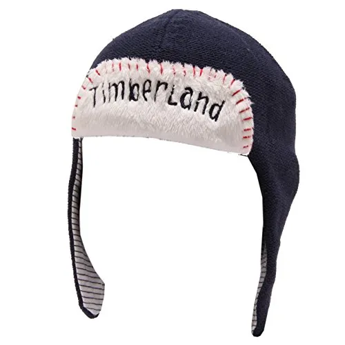 Timberland 4874T cappello bimbo cotone blu cuffia hat baby [1 M/40 CM]