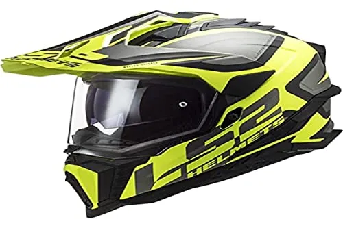 LS2, casco cross moto Explorer Alter mat black yellow, L
