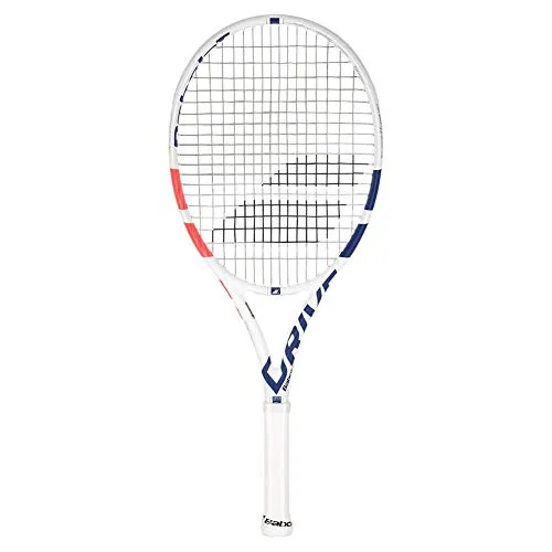 Babolat Pure Drive Junior 26 W Racchetta, Juventus, Unisex, Bianco Rosa Blu (Bianco), Taglia Unica