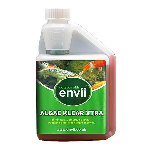 envii Algae Klear Xtra – Trattamento antialghe per laghetti e piscine, elimina rapidamente le alghe filamentose - 500ml tratta 10.000 litri