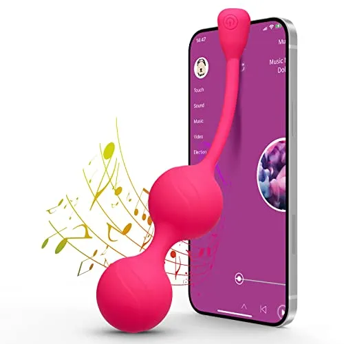 LIMENAMICS Palline da esercizi con app per donne, 12 modalità Silicone impermeabile