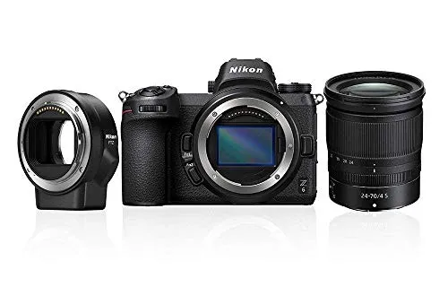 Nikon Z6 - Fotocamera mirrorless da 24 MP (ISO 100-51200, montatura tipo Z, 12 fps, stabilizzazione VR ottica, modalità Sport), kit con obiettivo 24-70 mm e FTZ SD2 - Versione Nikonisti