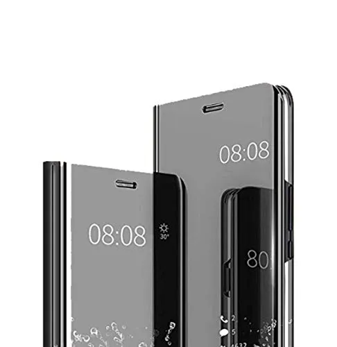 AIsoar Galaxy Note 9 Clear View Specchio Standing Cover Slim Mirror Flip Galaxy Note 9 Custodia Bookstyle Wallet Portafoglio Elegante Smart Flip Ultra Slim Case per Samsung Galaxy Note 9 (Black)