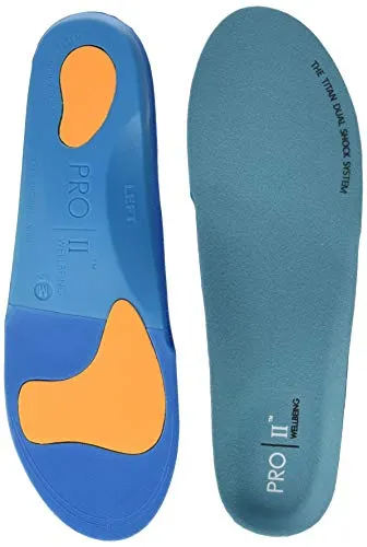 Pro11 Wellbeing TITAN Soletta per Sport con correzione del bilanciamento Dual Shock e base con supporto rigido per fascite plantare (45-47 X-Large)