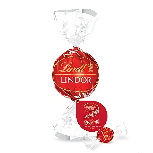 Lindt Lindor Praline di Cioccolato al Latte, 44 Cioccolatini in Scatola Regalo Maxi Boule, formato 550g