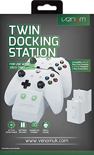 Venom Twin Docking Station with 2 x Rechargeable Battery Packs: White - Xbox One - [Edizione: Regno Unito]