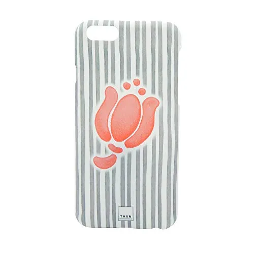 THUN - Cover iPhone 6, Cover Telefono con Strisce e Tulipano - Accessori Smartphone - 13,9 x 2 x 7,1 cm