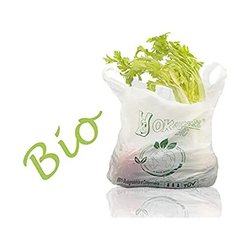 VIRSUS Buste Biodegradabili Compostabili 27+7+7x50cm Sacchetti da 500 Pezzi. Shopper Spesa biodegradabili, Busta per Alimenti, Sacchetti Biodegradabili per Umido (27+7+7x50)