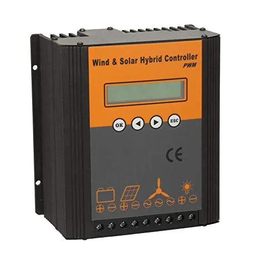 Regolatore di carica solare per vento, Regolatore di carica PWM 48V Regolatore di carica solare Regolatore di carica solare Regolatore di carica ibrido(600W Wind + 300W Solar)