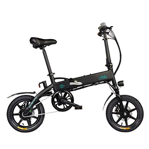 Mountain Bike Elettrico FIIDO D1, Bici elettrica Leggera Pieghevole elettrica 250W 36V con Schermo LCD per Pneumatici da 14 Pollici per pendolarismo di Città per Adulti