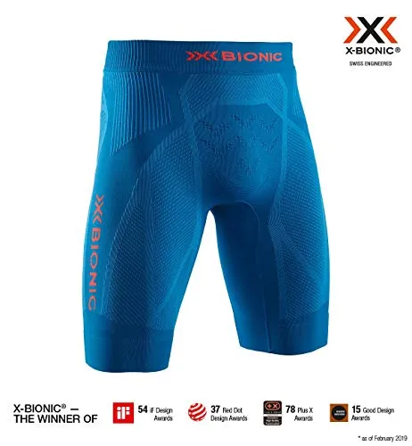 X-Bionic The Trick 4.0 Run Shorts Men, Uomo, Teal Blue/Kurkuma Orange, M