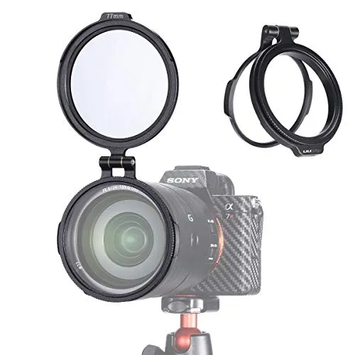 Staffa di montaggio del filtro ND UURig in alluminio con interruttore rapido 77 mm, anello adattatore per obiettivo rapido, accessori fotografici compatibili per Canon Nikon Sony Olympus DSLR