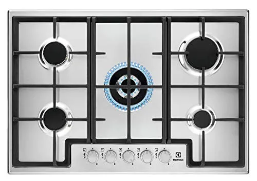 Electrolux EGS7536X Piano cottura Incasso Gas, Acciaio inossidabile