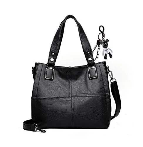 AINUOEY Donna Borse a Mano Ecopelle Borsa a Spalla Pelle Elegante Tote Marca 2019 2020 Nero