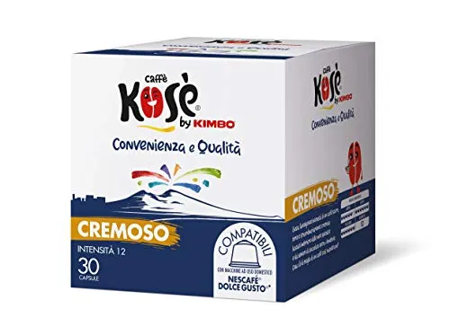 Kosè by Kimbo Capsule Cremoso Compatibili Nescafé Dolce Gusto, 2 Astucci da 30 Capsule