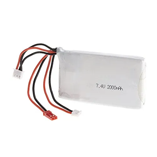 Goolsky Lipo Battery 2S 7.4V 2000mAh 8C Lipo Battery per FrSky Taranis Q X7 2.4G ACCST 16CH Remote Controller RC Transmitter