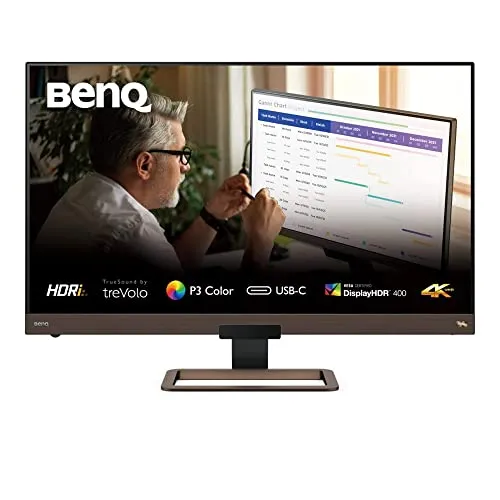 Monitor BenQ EW3280U (32 pollici, 4K UHD, IPS, P3 Wide Color, ricarica USB-C, DP / HDMI, HDR 400) Compatibile con MacBook