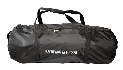 Backpack Locker - Sacca Zaino Per Aereo - Bosa Grande A Spalla - Lucchetto Gratis (Nero, 55-75 Litri)