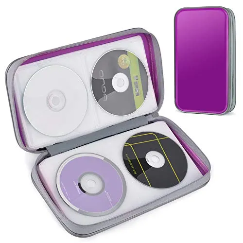 Custodia CD, Tinksky Borsa Porta CD/DVD Custodia Protettiva Portatile di Plastica Rigido Disco per 80 Disco