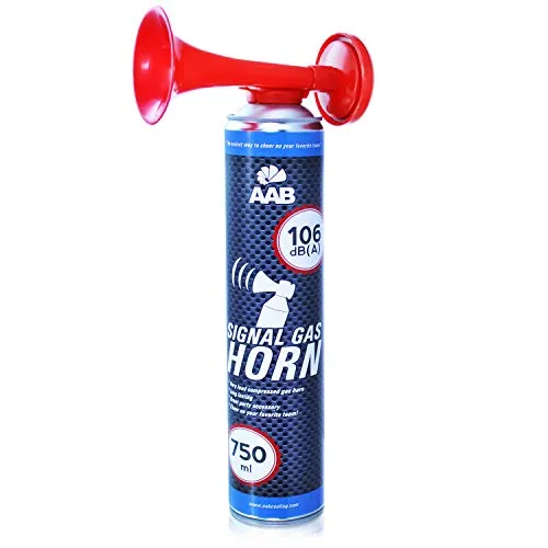 AAB Signal Gas Horn 750ml - Trombetta ad Aria Compressa, Trombe da Stadio Molto Rumorosa, Tromba Tifo Ideale per Feste, Tromba ad Aria Compressa, Trombetta Stadio