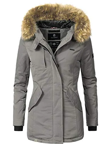 Navahoo, Nisam, Cappotto invernale da donna, disponibile in 13 colori, taglie XS-XXL grigio. XS