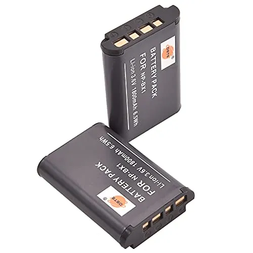 DSTE - Batteria di ricambio Compatibile per NP-BX1, NP-BX1/M8 e Sony HDR-CX240 HDR-CX240E DSC-RX1 DSC-RX10 II DSC-RX1B DSC-RX100 IV DSC-RX100/B