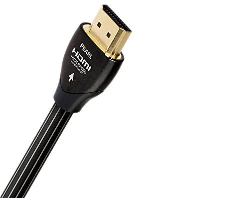 AudioQuest - Cavo HDMI Pearl ad alta velocità con Ethernet, fascette stringicavo Fisual incluse, lunghezza: 2m